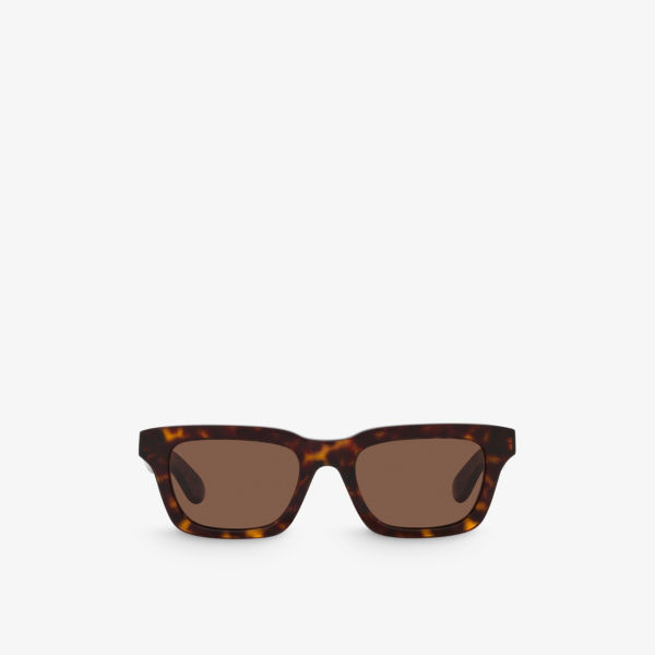 A5000256 солнцезащитные очки из ацетата в квадратной оправе Alexander Mcqueen, коричневый