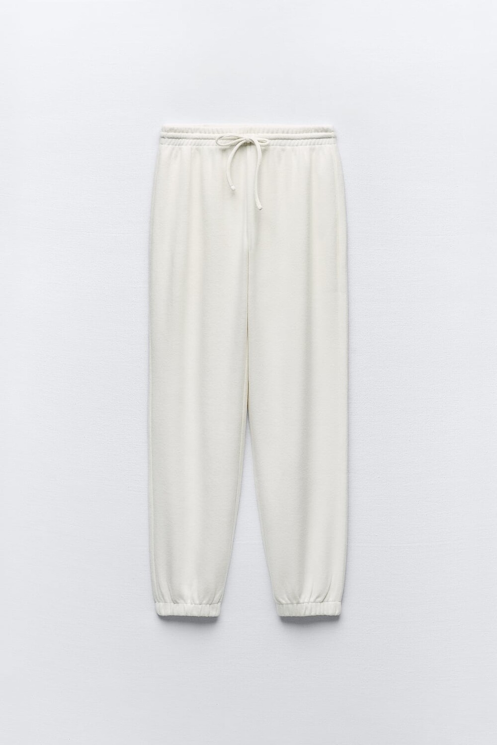 

Мягкие широкие брюки ZARA, светлый экрю