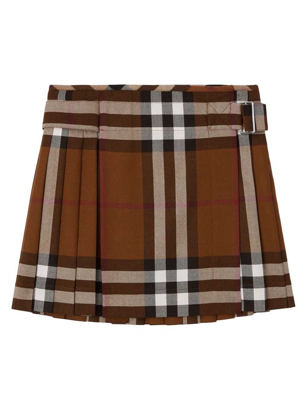 

Шерстяная мини-юбка в клетку Micaela Burberry, коричневый