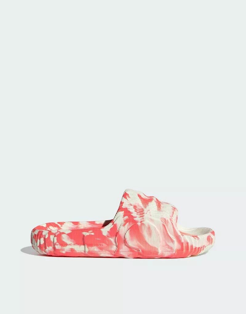 

шлепанцы adidas Adilette 22 белого и красного мраморного цвета adidas Originals
