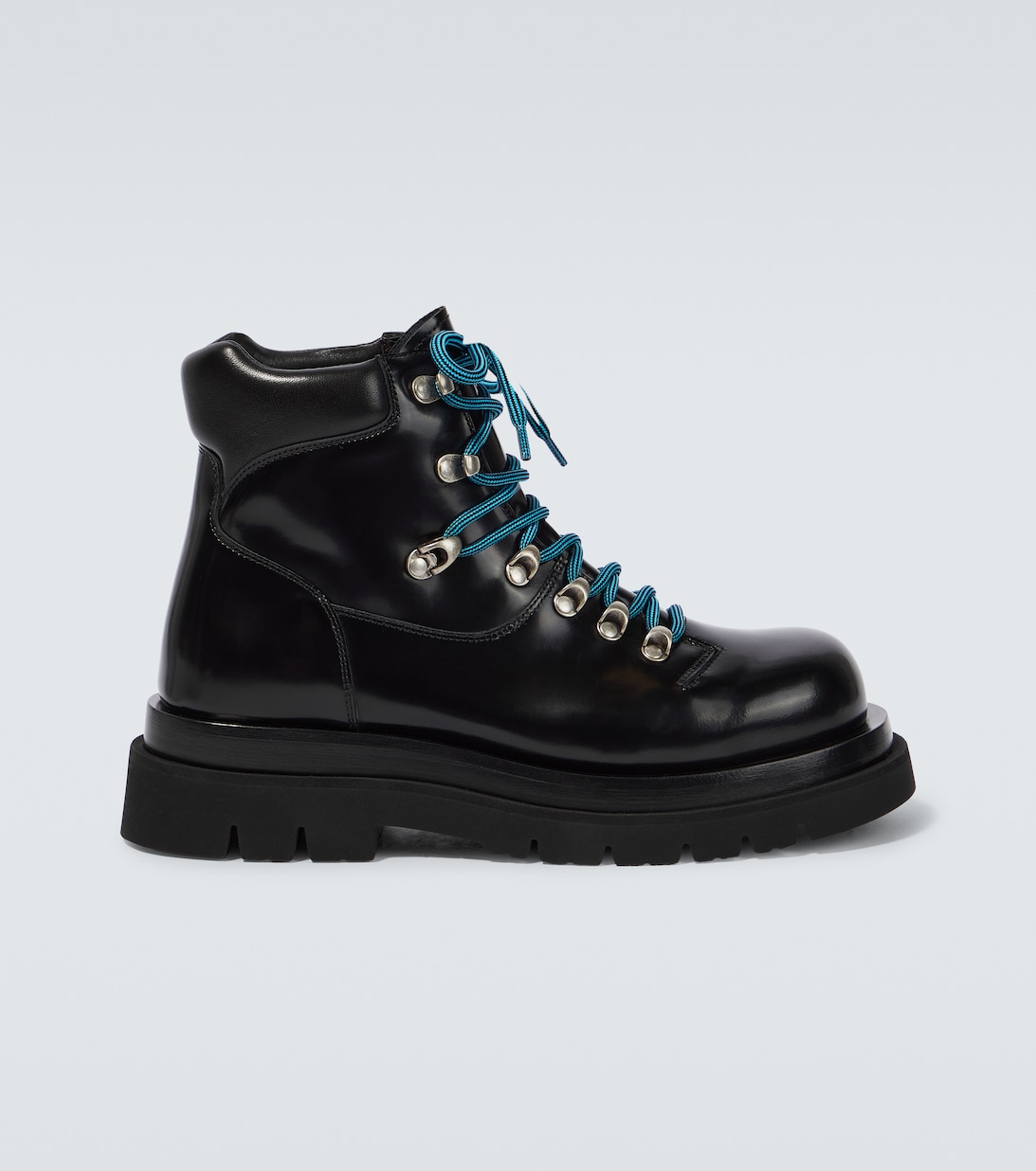 Кожаные походные ботинки Lug Bottega Veneta, черный кожаные ботильоны lug bottega veneta черный
