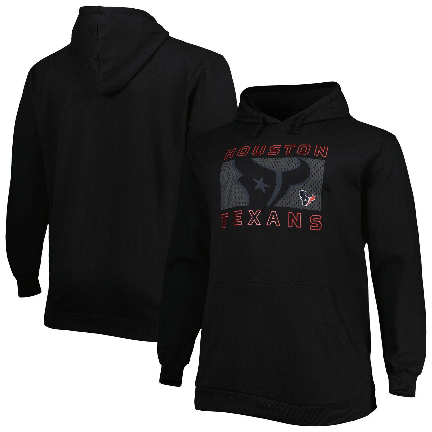 

Мужской фирменный черный пуловер с капюшоном Houston Texans Big & Tall Pop of Color Fanatics