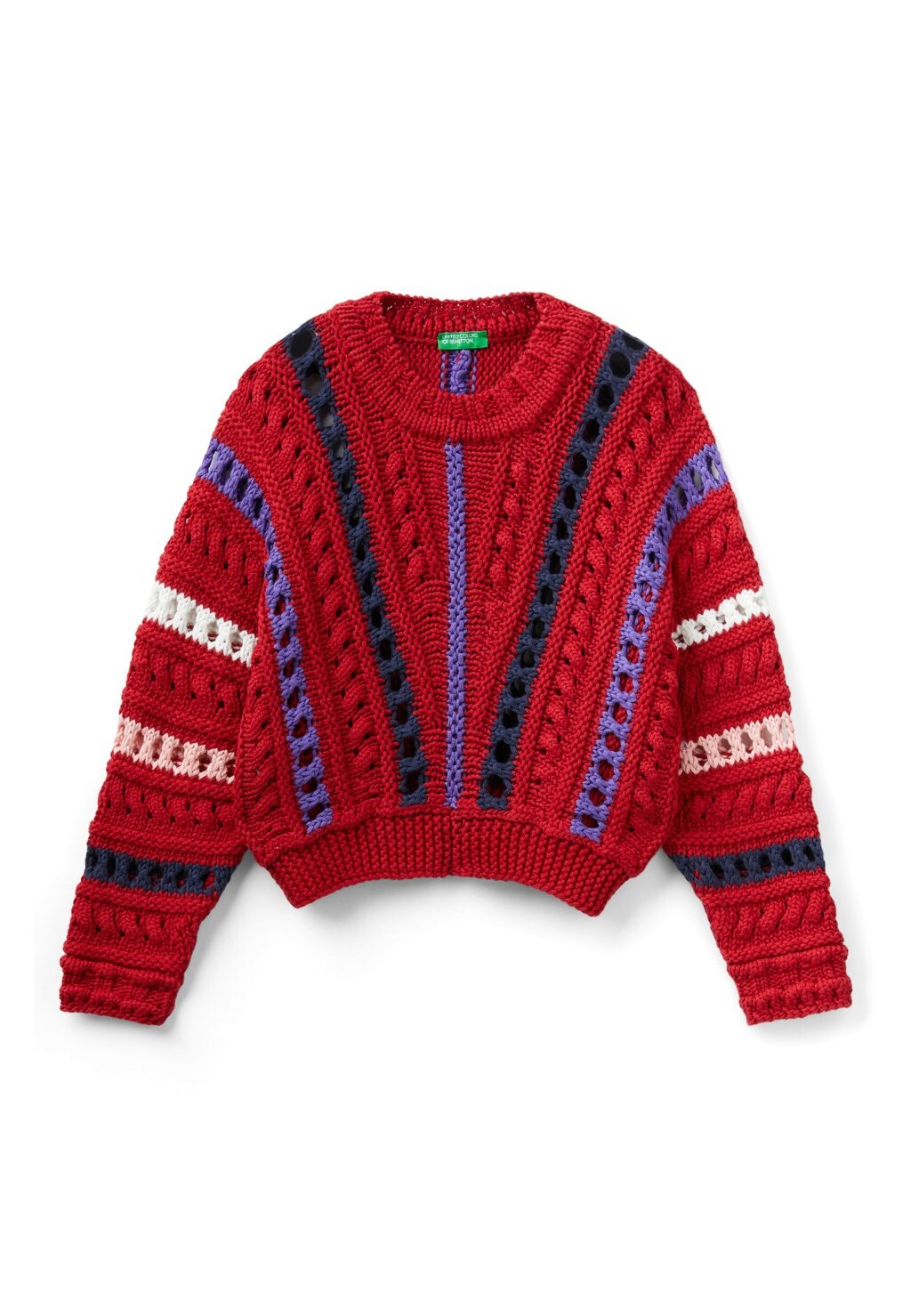 

Свитер Perforations United Colors of Benetton, красный