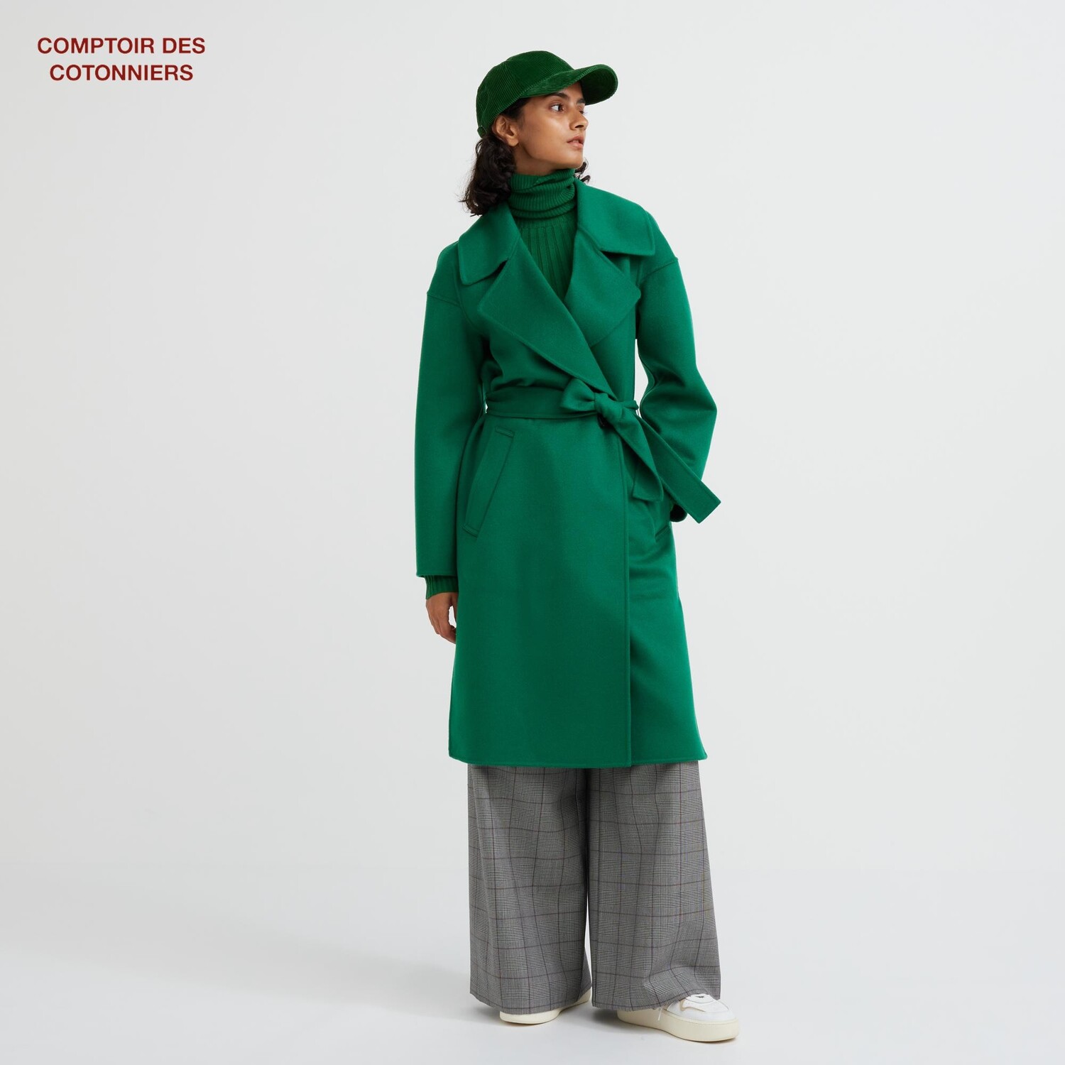 

Двустороннее длинное пальто (Comptoir de Cotonnier) UNIQLO, зеленый