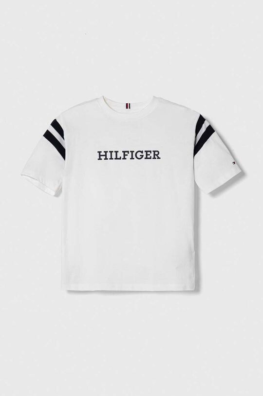

Детская хлопковая футболка Tommy Hilfiger, белый