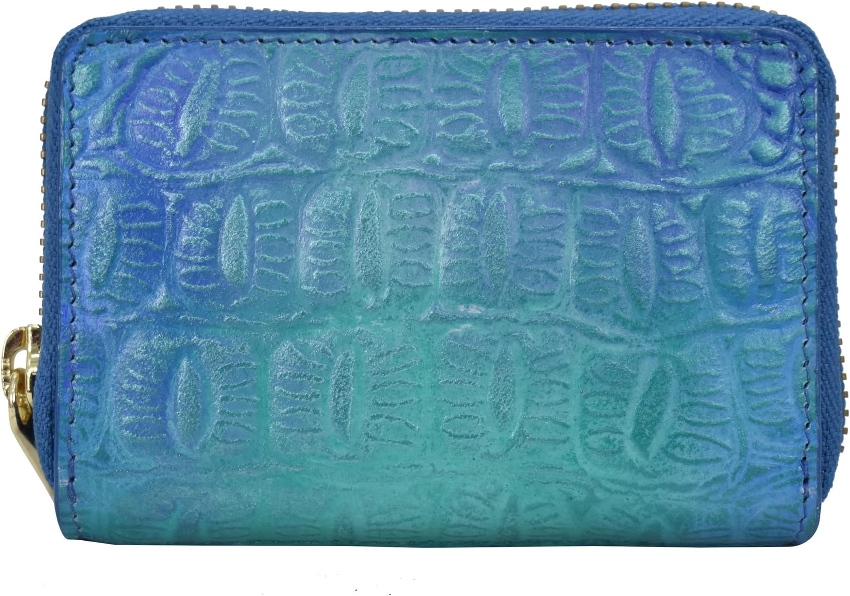 

Кошелек Credit And Business Card Holder 1110 Anuschka, цвет Croco Embossed Peacock