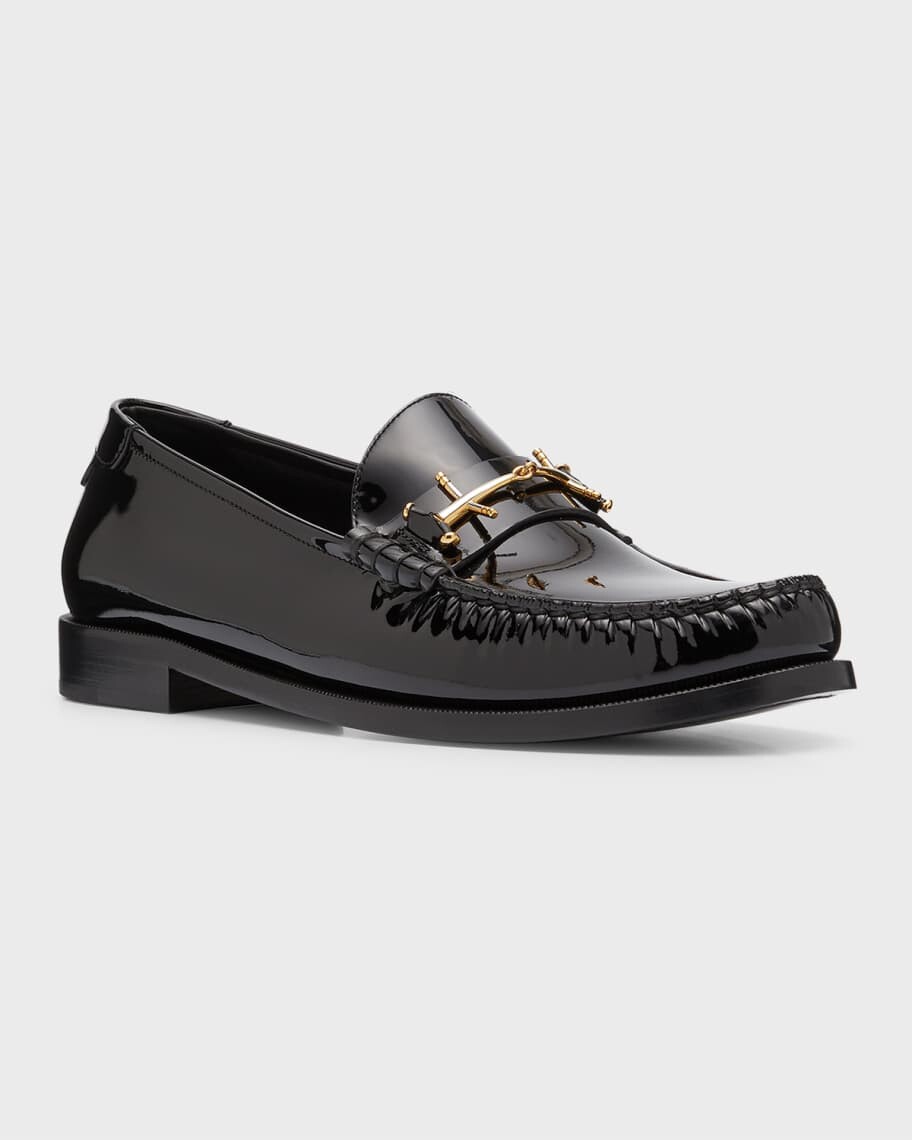 

Мужские лоферы из лакированной кожи Saint Laurent