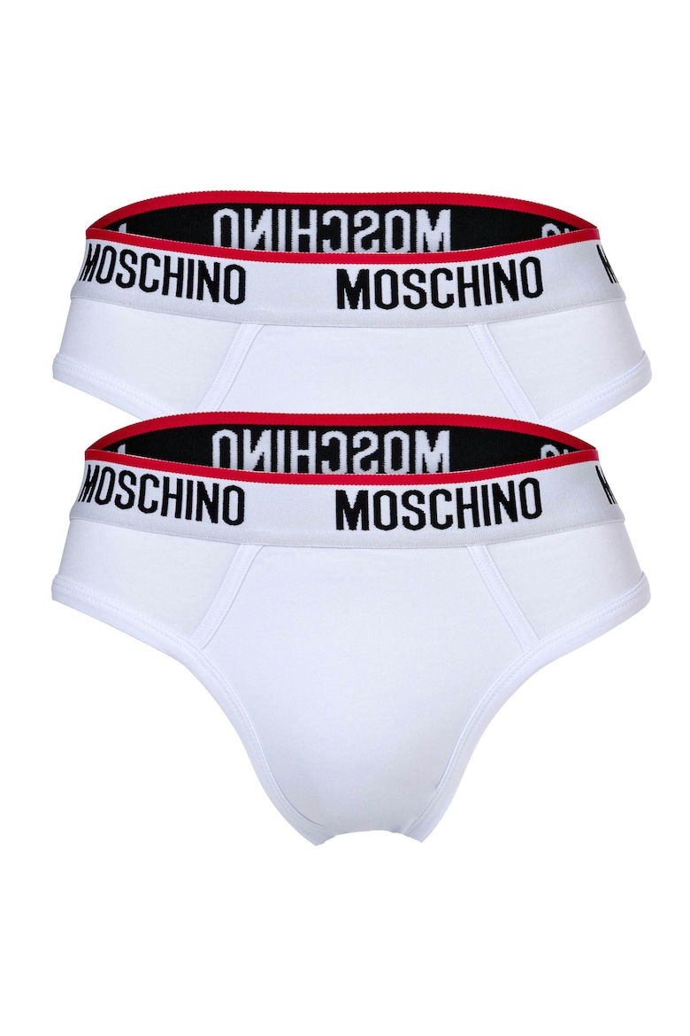 

Трусы с логотипом, 2 пары Moschino Underwear, белый