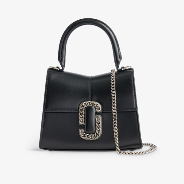 

Кожаная мини-сумка с верхней ручкой Marc Jacobs, черный