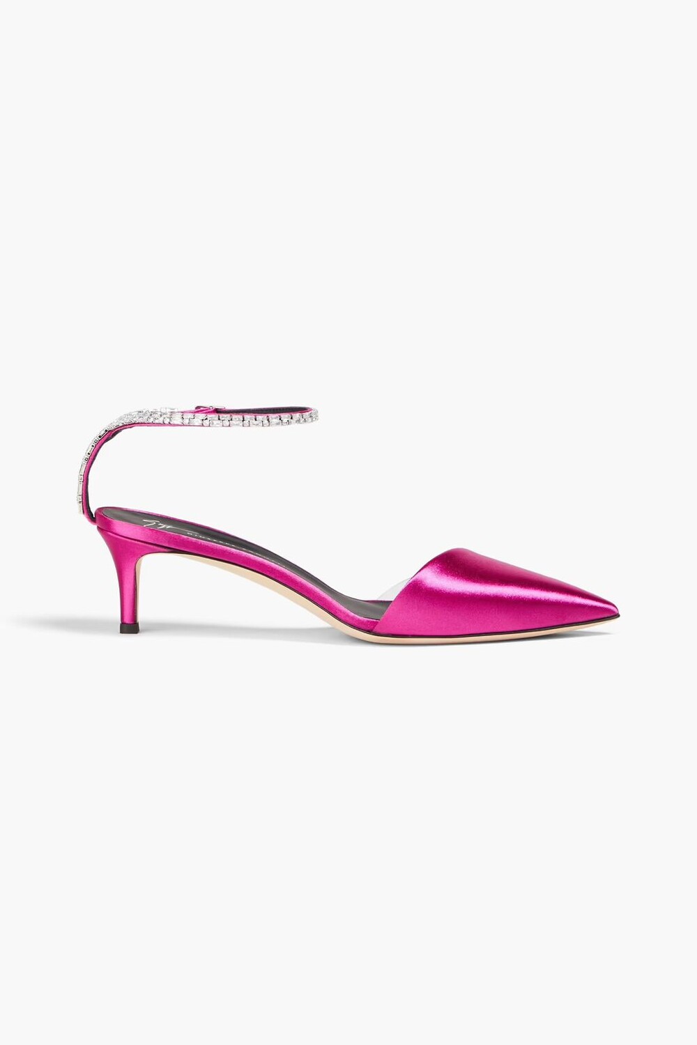 

Туфли из ПВХ и атласа, украшенные кристаллами Giuseppe Zanotti, фуксия