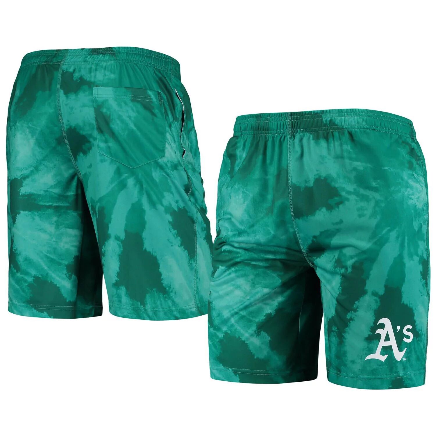 

Мужские тренировочные шорты FOCO Green Oakland Athletics с принтом тай-дай