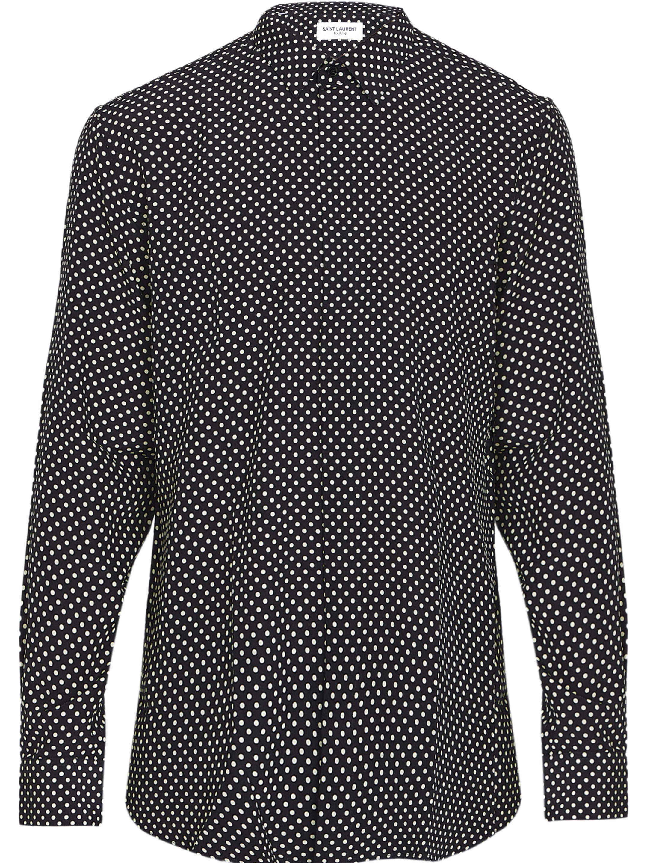 цена Рубашка Saint Laurent Polka-dot silk, черный