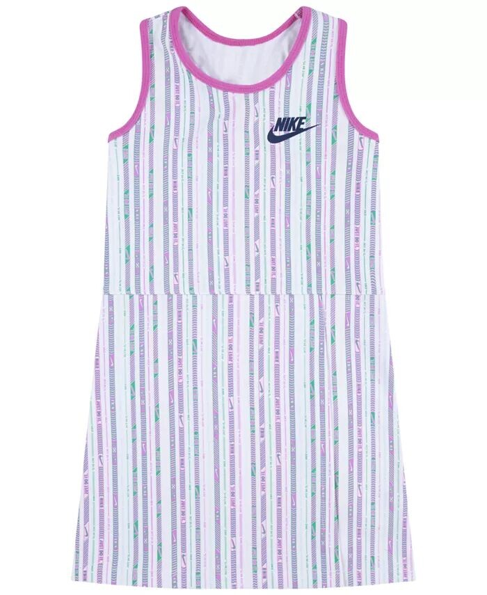 

Платье Happy Camper Nike для маленьких девочек Macy'S, белый