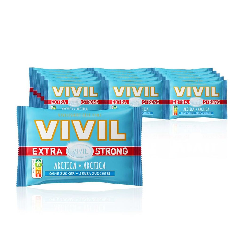 

VIVIL Пастилки Extra Strong Arctica без сахара | 5 х упаковка по 3 шт. Vivil A. Müller