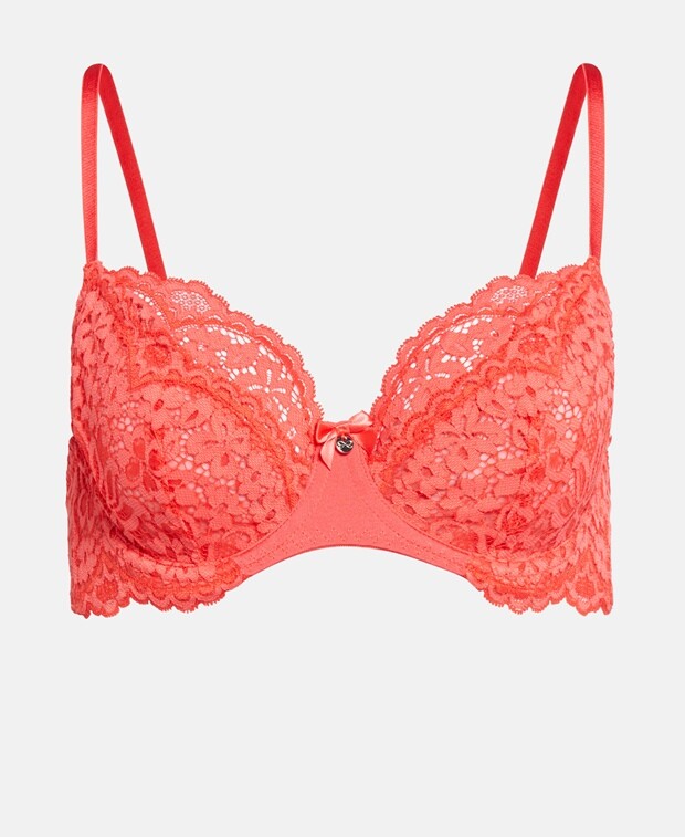 

Бюстгальтер на косточках, чашка BF Hunkemöller, красный