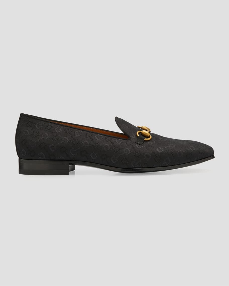 

Мужские шелковые жаккардовые лоферы Gallipoli Bit Gucci