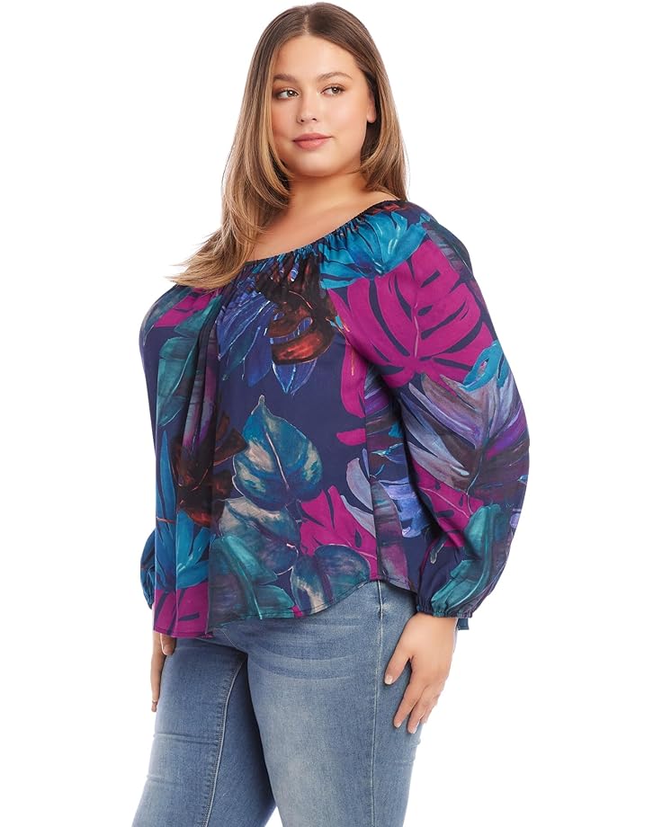 

Топ Karen Kane Blouson Sleeve Peasant Top, цвет Print