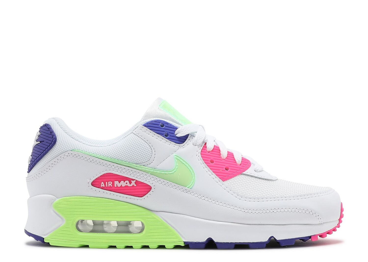 

Кроссовки Nike Wmns Air Max 90 'White Indigo Burst Volt', белый