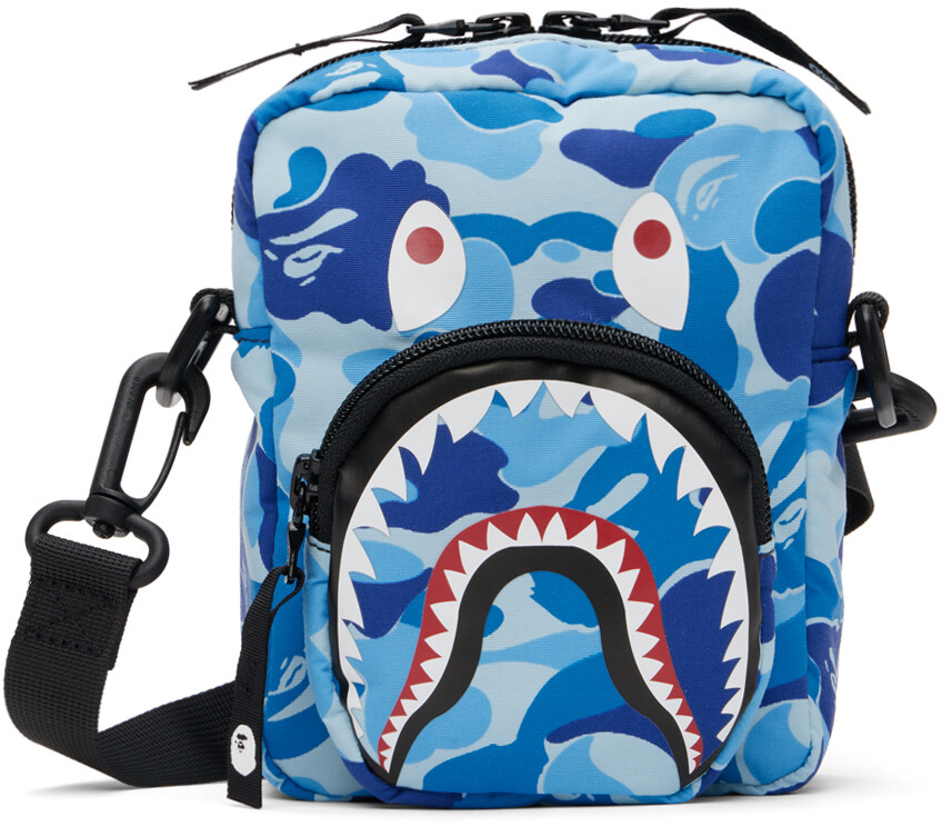 

Синяя мини-сумка ABC Camo Shark Shark BAPE