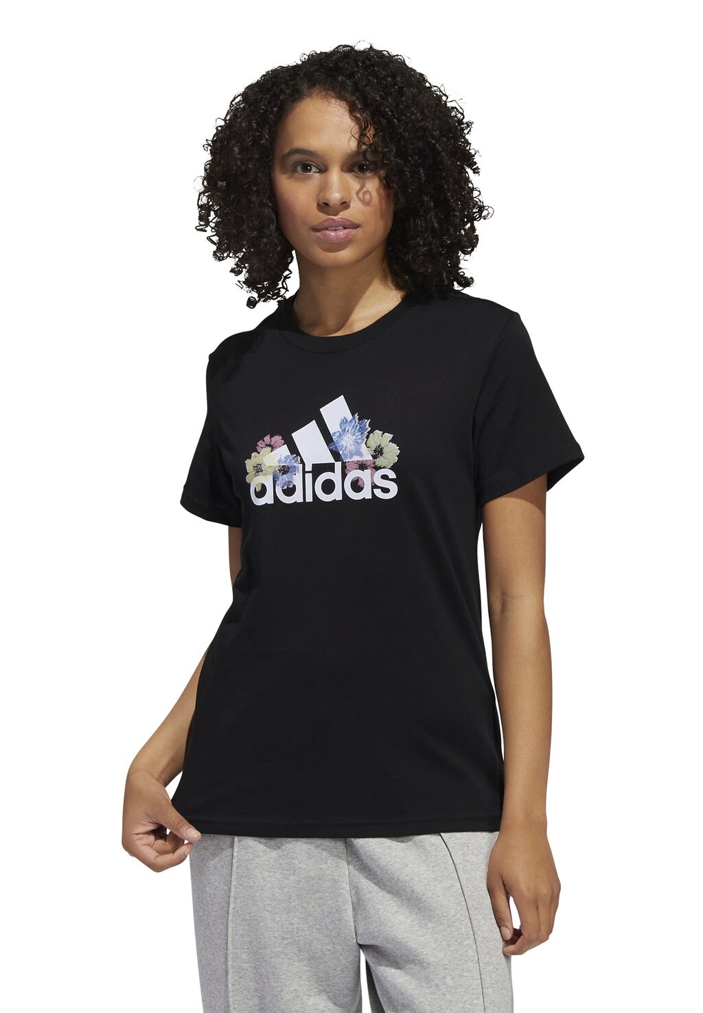 

Футболка с принтом Adidas, черный