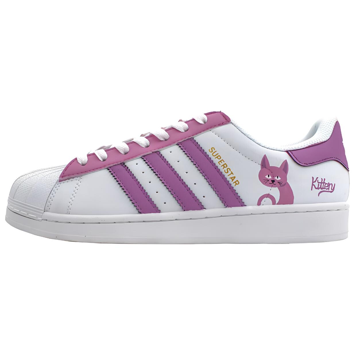 

Кроссовки adidas originals Superstar Skateboarding Shoes Unisex Low-top Pink/Purple, белый