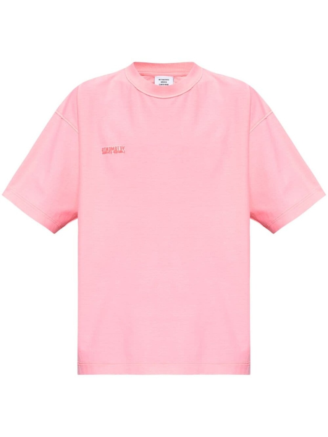

VETEMENTS футболка с вышитым логотипом, розовый