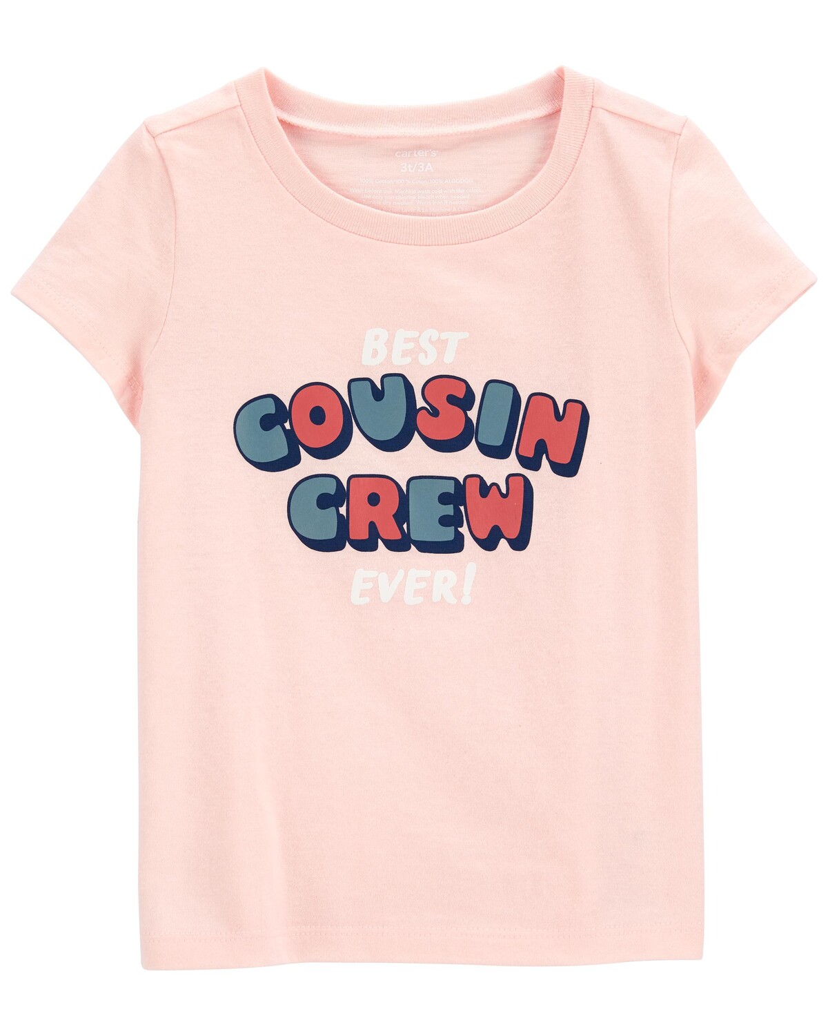 

Футболка из джерси Toddler Best Cousin Crew Ever Carter's, розовый