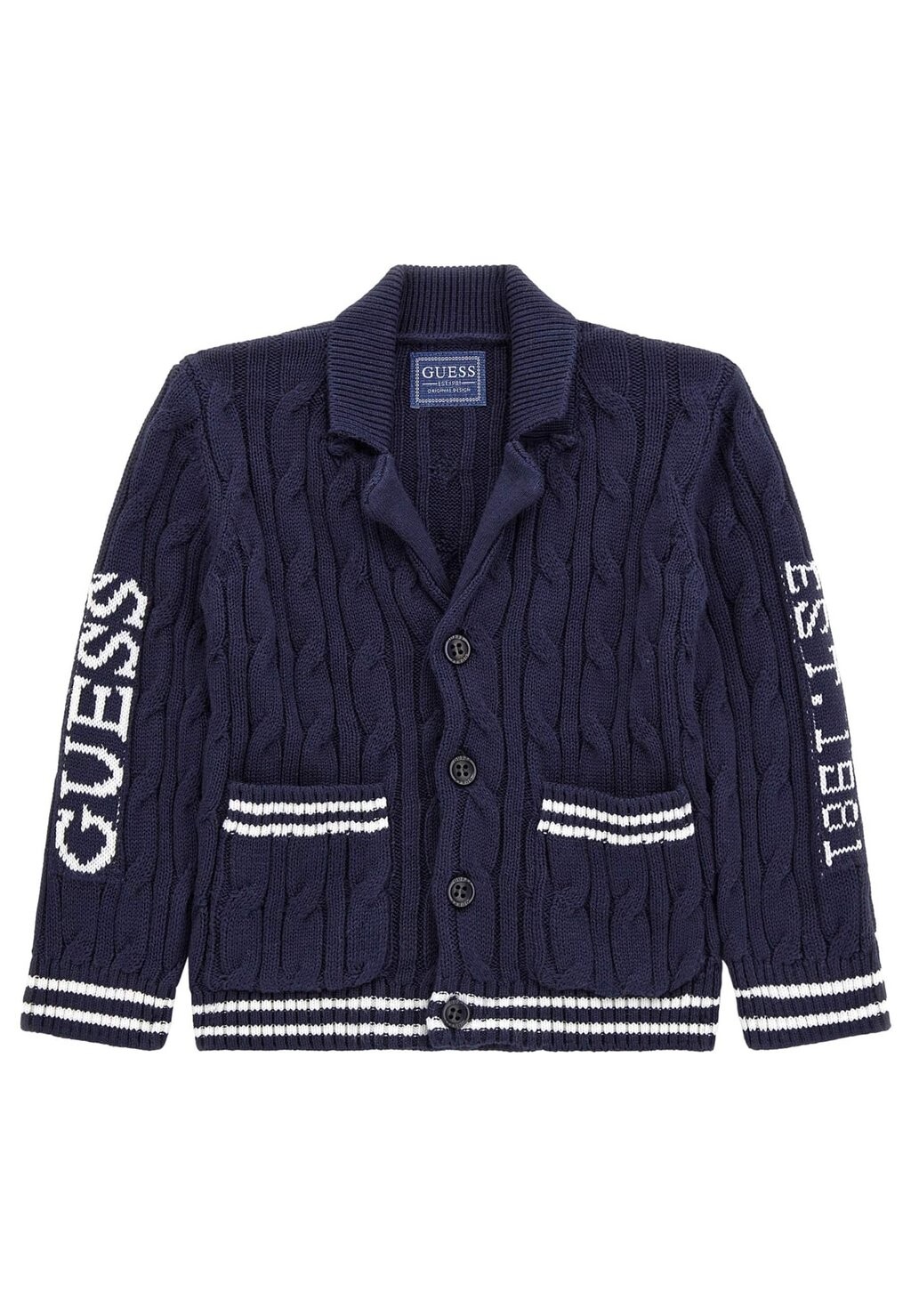 

Кардиган ZOPF LOGO SEITLICH Guess, цвет blau