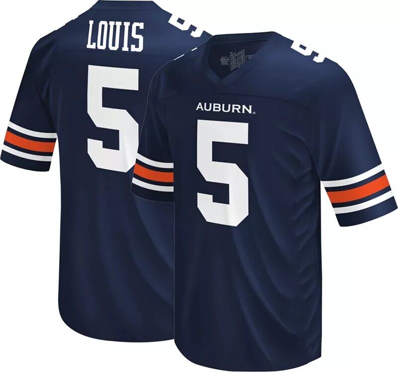 

Мужская Retro Brand Футболка Auburn Tigers Ricardo Louis #5 Navy 2013, реплика футбольного джерси