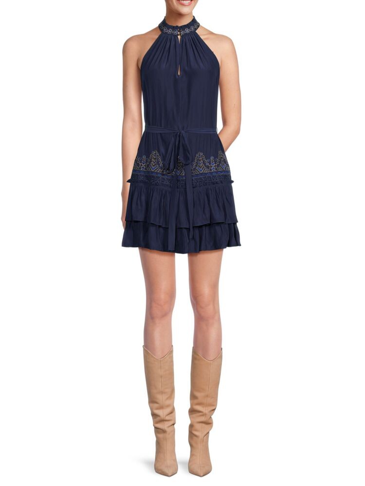 

Мини-многослойное платье Angeline Ramy Brook, цвет Spring Navy
