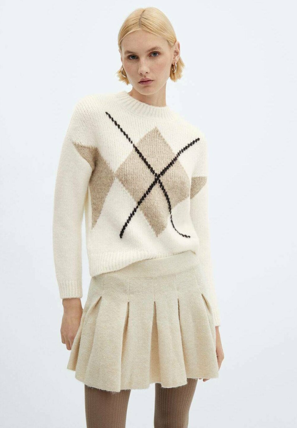 

Вязаный свитер XIVATA Mango, цвет écru
