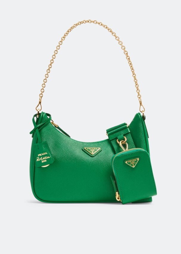 

Сумка Prada Re-Edition 2005 Leather Mini, зеленый