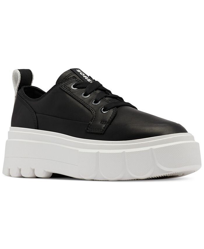 

Женские кроссовки Caribou WP на платформе со шнуровкой Sorel, цвет Black, Sea Salt