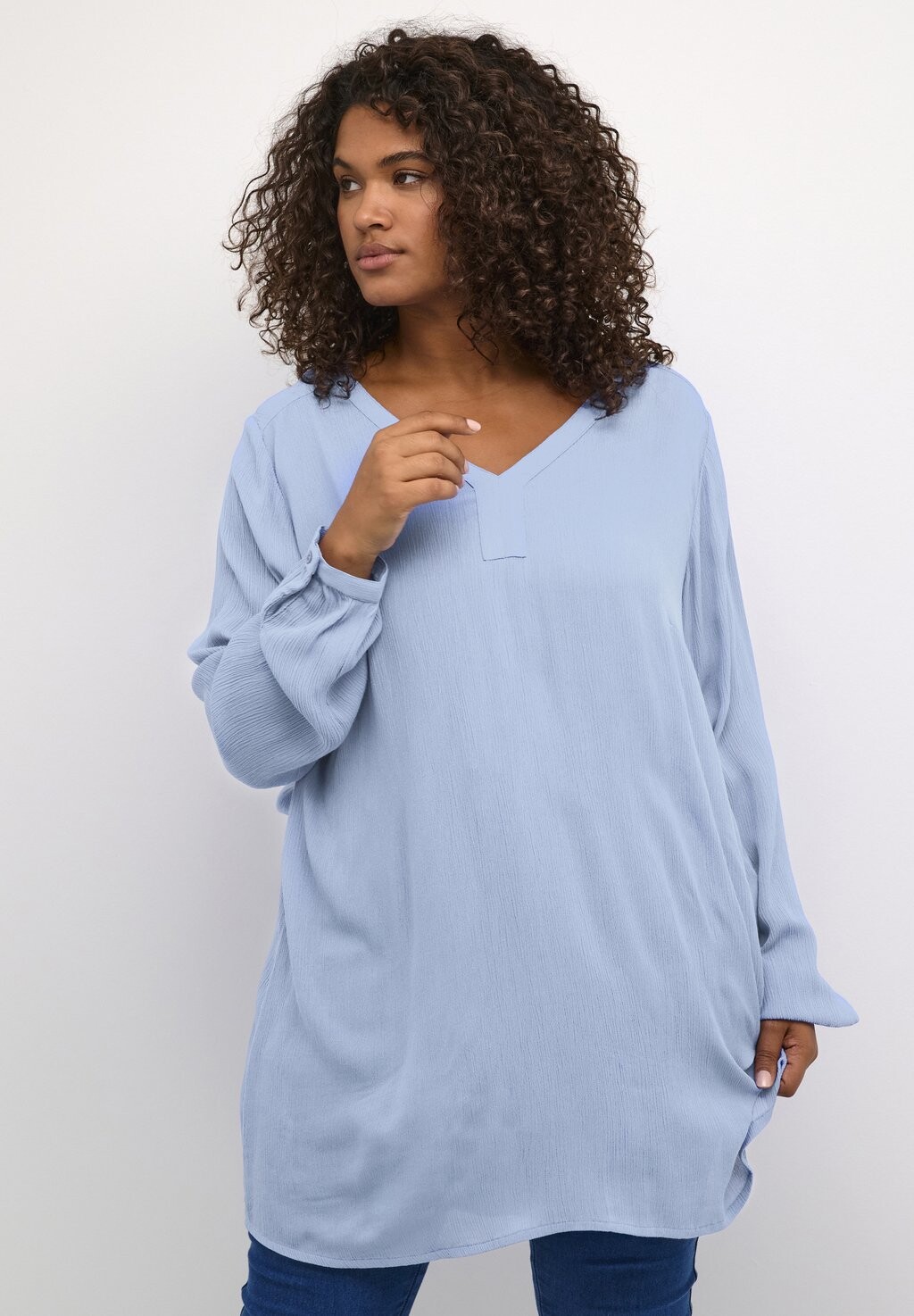 Туника V NECK Kaffe Curve, цвет ultramarine