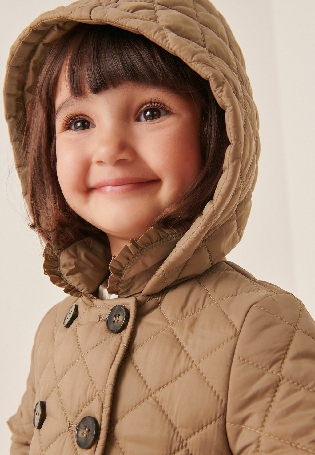

Зимнее пальто Shower Resistant Frill Collar Quilted Next, цвет camel