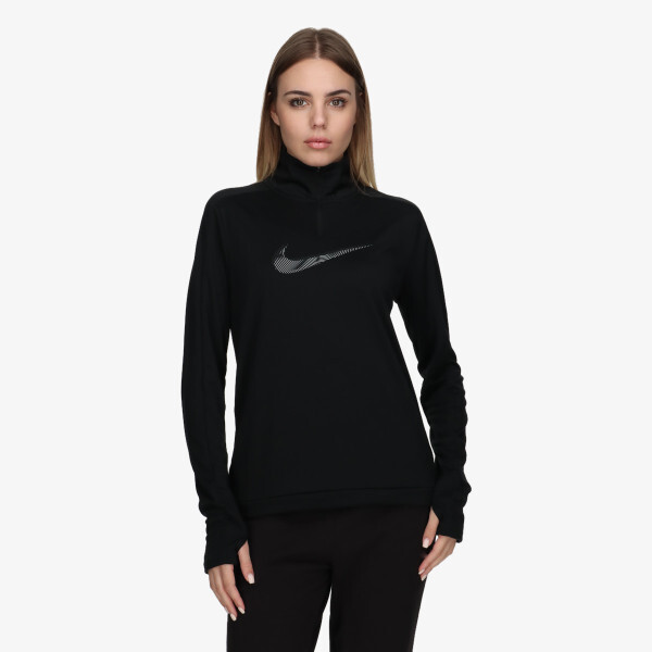 

Футболка с длинными рукавами и логотипом Dri-fit Nike, черный