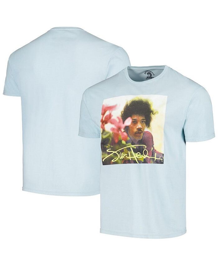 

Мужская синяя футболка с рваным рисунком Jimi Hendrix Flowers Philcos, синий