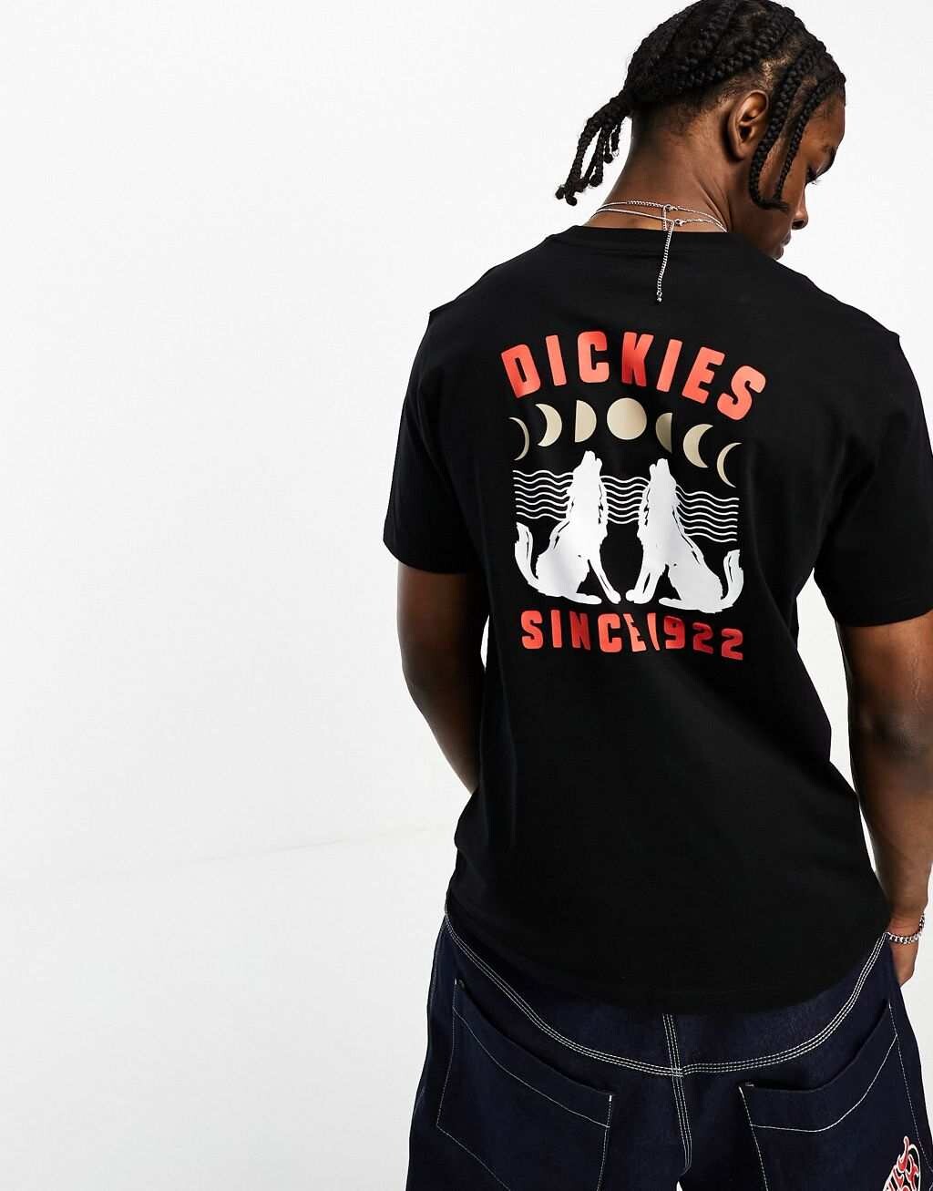 

Черная футболка с принтом на спине Dickies Kerby Wolf