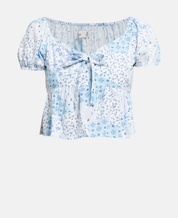 Рубашка блузка , светло-синий Hollister