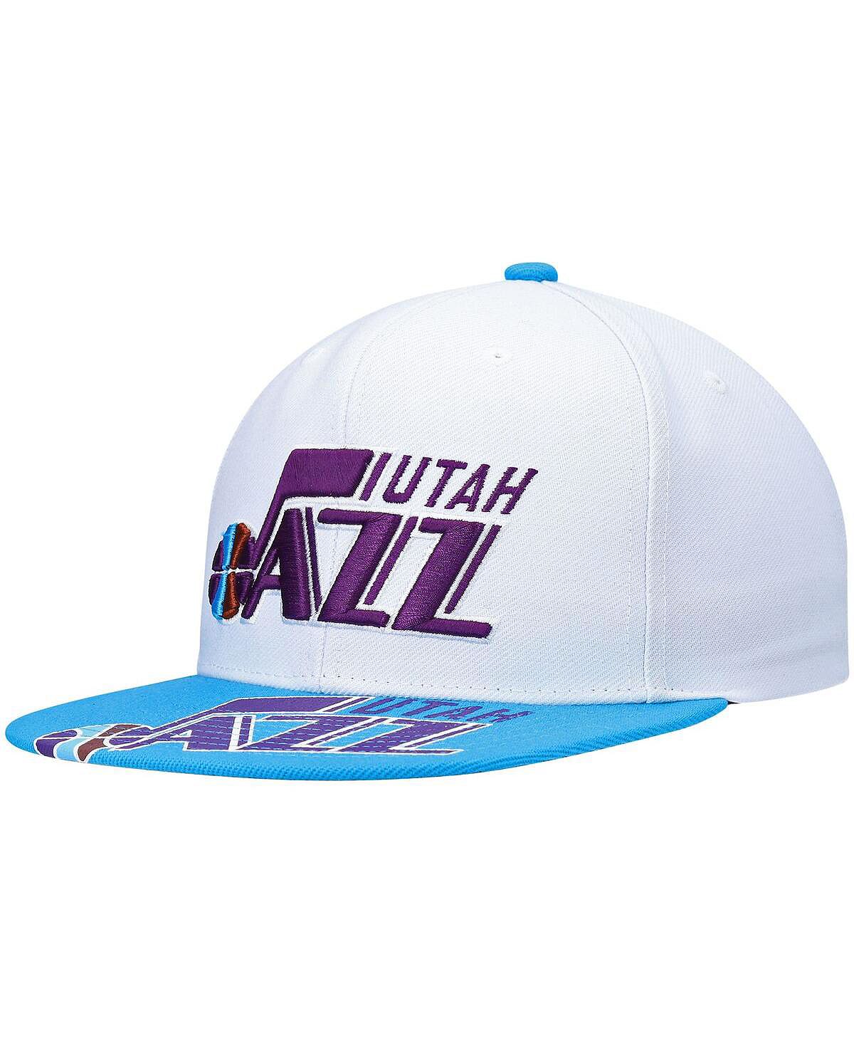 

Мужская кепка Snapback x Lids белая, голубая Utah Jazz Current Reload 3.0 Mitchell & Ness