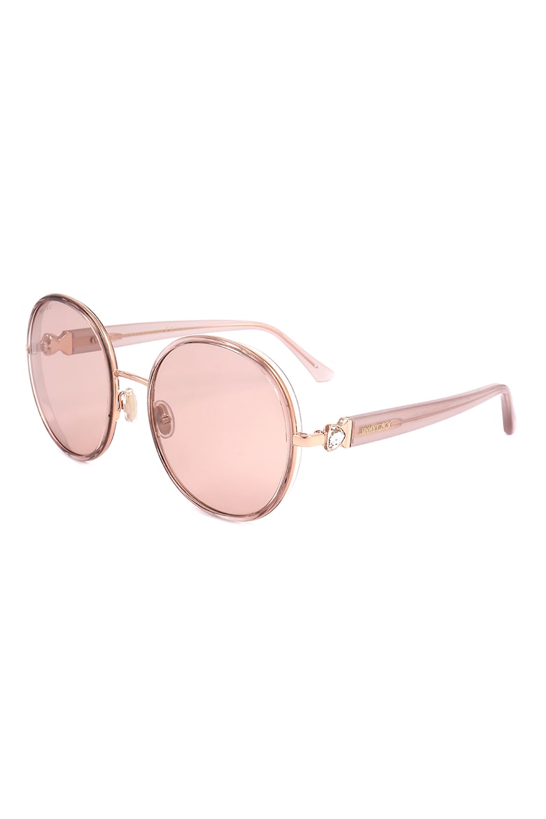 цена Однотонные овальные солнцезащитные очки Jimmy Choo, розовый