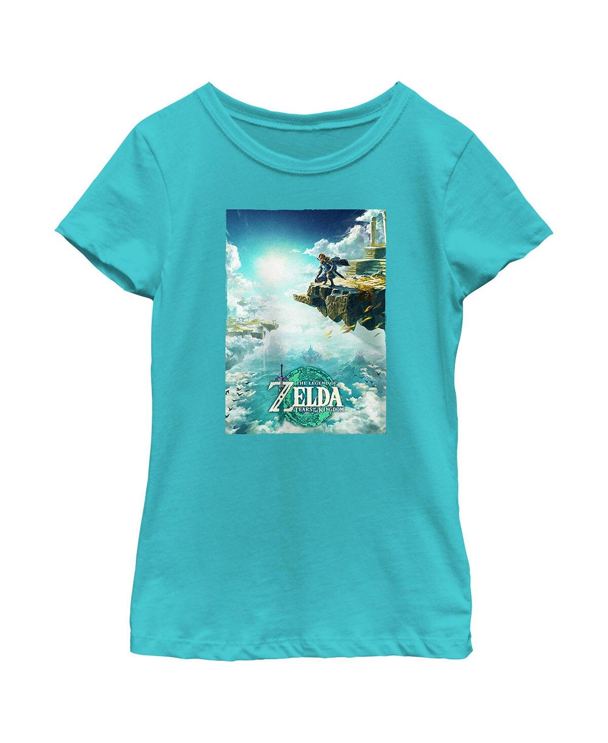 

Детская футболка с плакатом к игре The Legend of Zelda: Tears of the Kingdom для девочек Nintendo