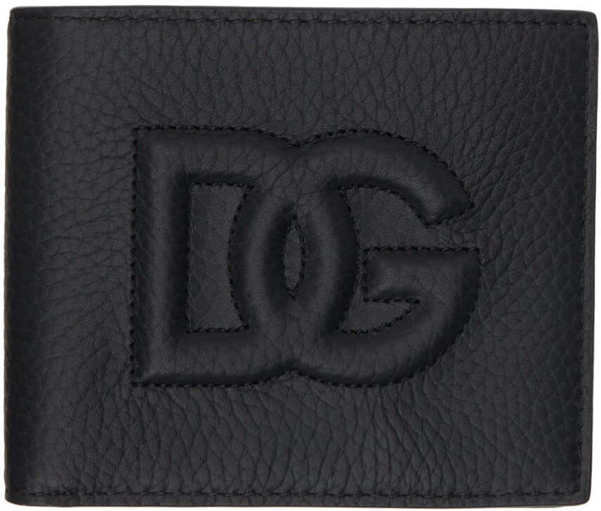 

Черный кошелек двойного сложения с логотипом 'DG' Dolce&Gabbana