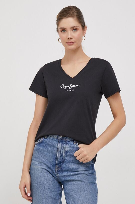 

Футболка Wendys из хлопка Pepe Jeans, черный