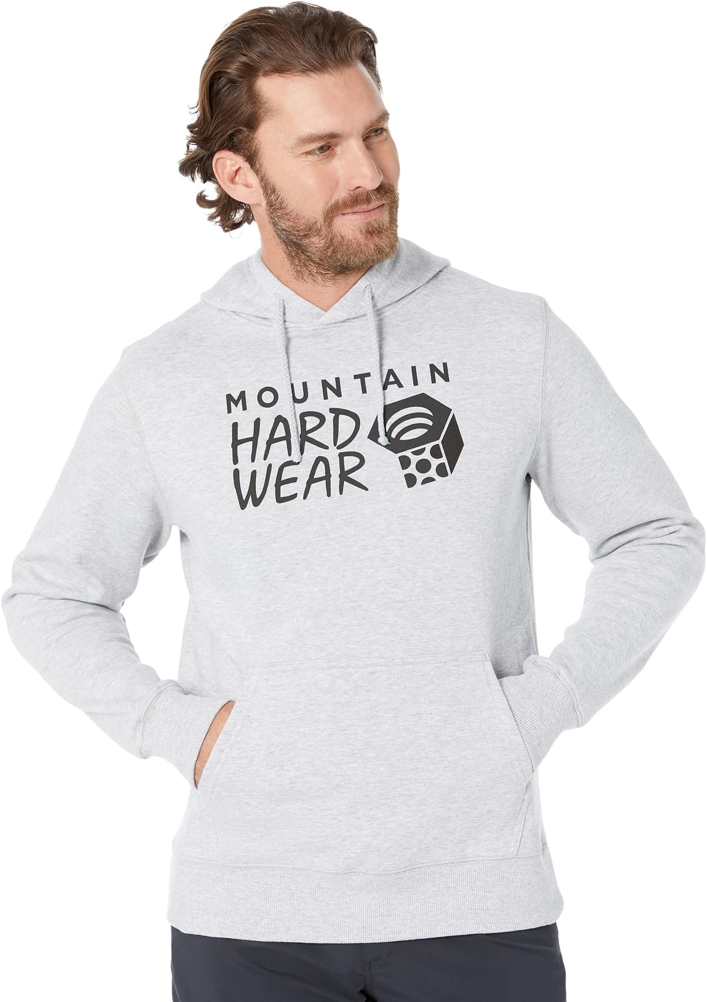 Толстовка с логотипом MHW Mountain Hardwear, цвет Hardwear Grey Heather шапка iconocolor mountain hardwear цвет foil grey