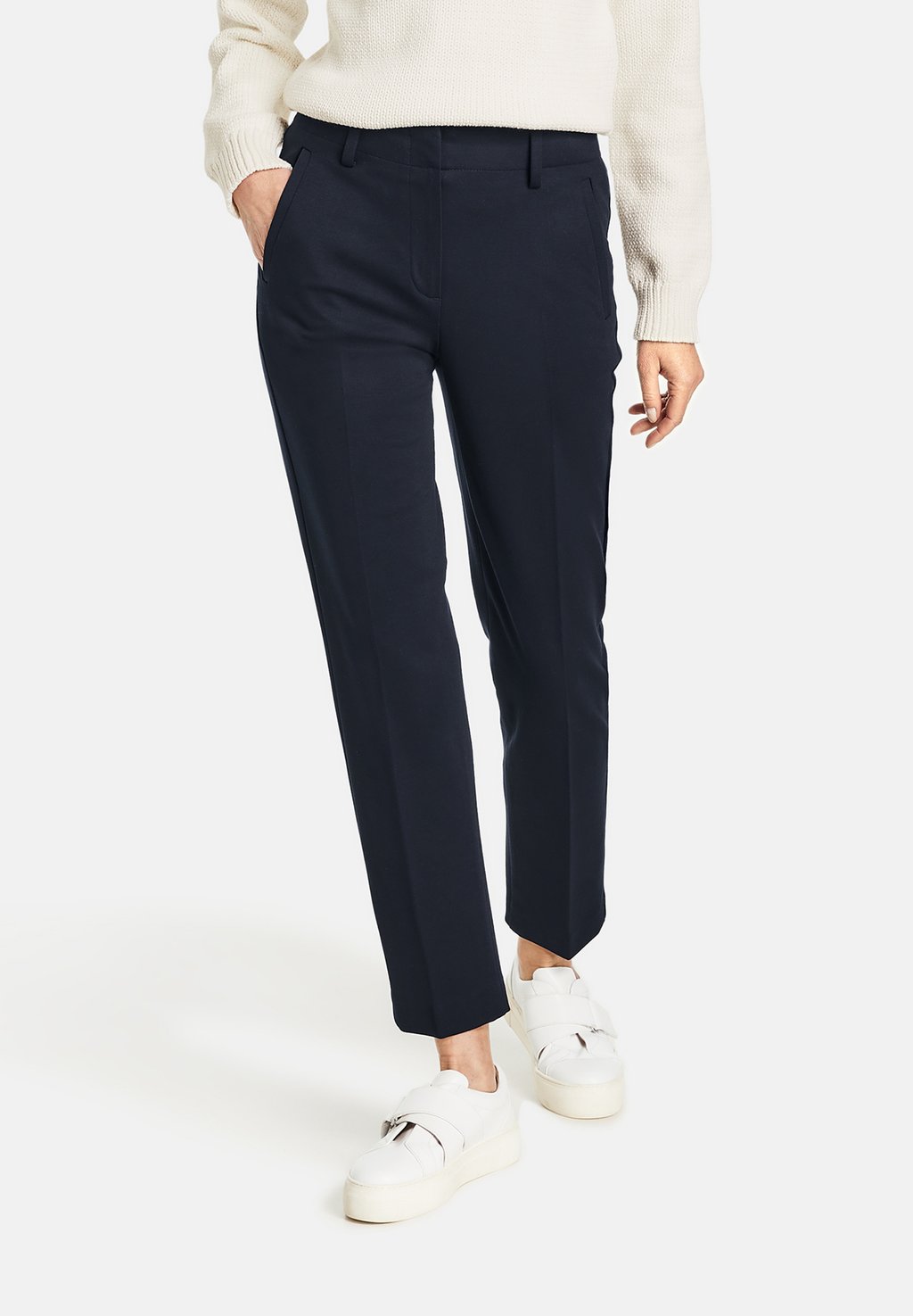 

Брюки из ткани ELEGANTE STRETCH MIT SAUMSCHLITZEN Gerry Weber, цвет navy