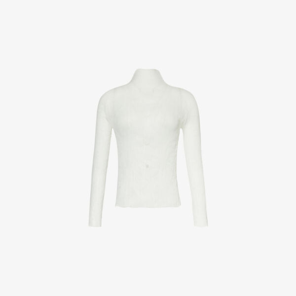 

Топ из шифона с гофрированным шифоном Issey Miyake, белый