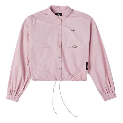 

Куртка Converse Small Logo Casual Shirt Jacket Pink Purple, розовый