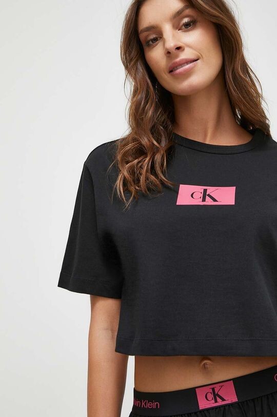

Хлопковый пижамный топ Calvin Klein Underwear, черный