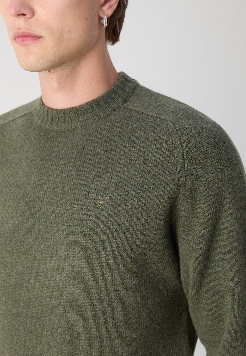 

Джемпер GRANGETOWN SWEATER Barbour, оливковый